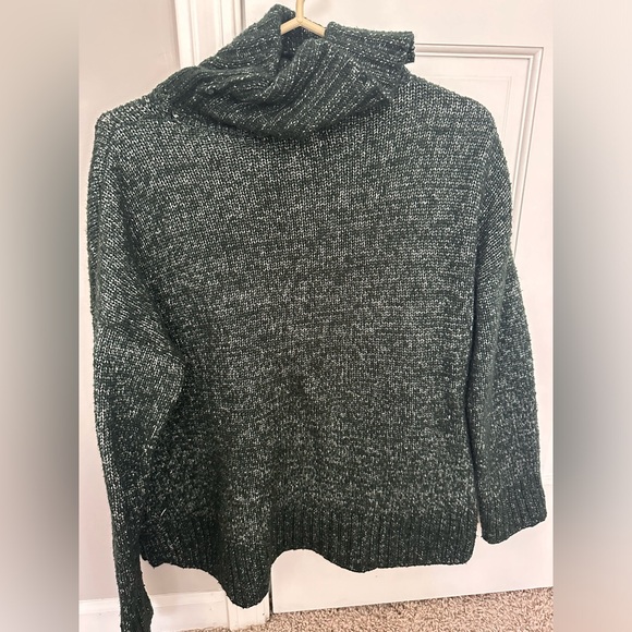 Banana Republic Dark Green Knit Turtleneck Sweater - Petite Medium - Picture 1 of 6